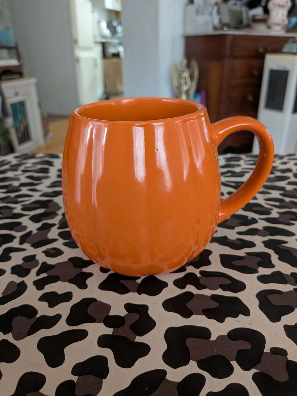 Greenbrier Pumpkin Mug Orange Ceramic